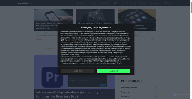 Security scan screenshot of https://www.download.net.pl