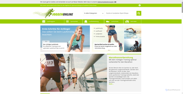 Security scan screenshot of https://joggen-online.de