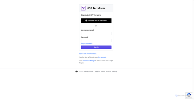 Security scan screenshot of https://atlas.hashicorp.com/
