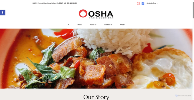 Security scan screenshot of https://oshathai.net/