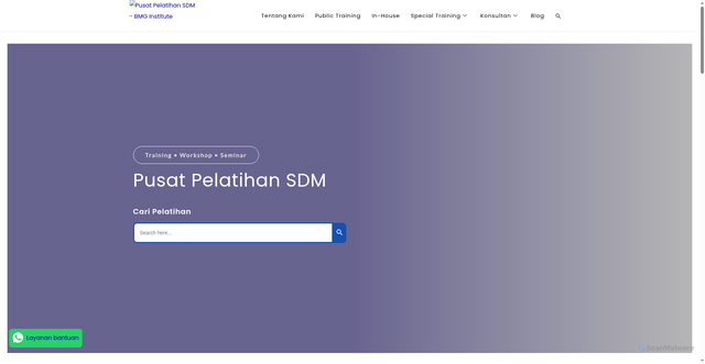 Security scan screenshot of http://trainingpajak.id/
