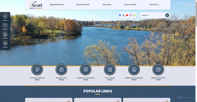 Security scan screenshot of https://www.scottcountymn.gov/