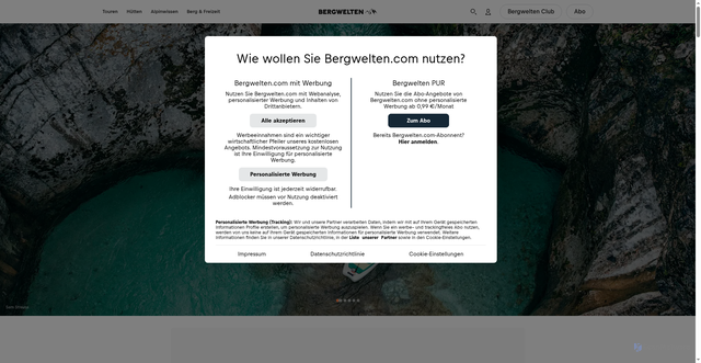 Security scan screenshot of https://bergwelten.com