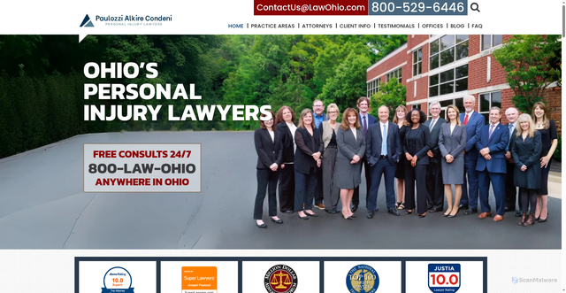 Security scan screenshot of https://law-ohio.com/