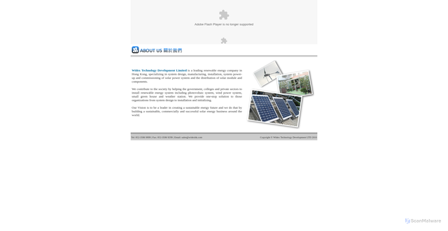 Security scan screenshot of http://www.widexhk.com/aboutus.php?lang=eng