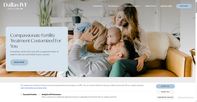 Security scan screenshot of https://dallasivf.com/