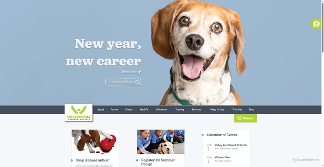 Security scan screenshot of https://wihumane.org