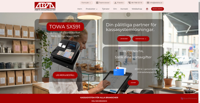 Security scan screenshot of https://abbta.se