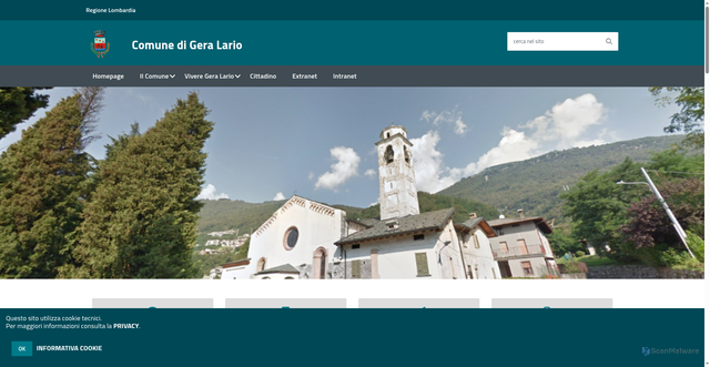 Security scan screenshot of https://www.comune.geralario.co.it/hh/index.php