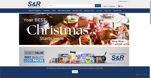 Security scan screenshot of https://www.snrshopping.com