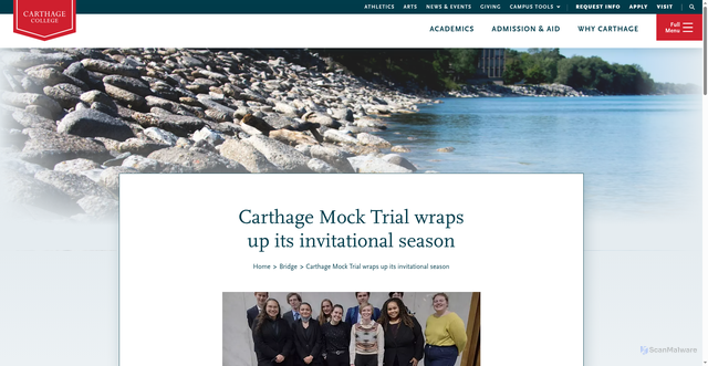Security scan screenshot of https://www.carthage.edu/live/news/40743-carthage-mock-trial-wraps-up-its-invitational