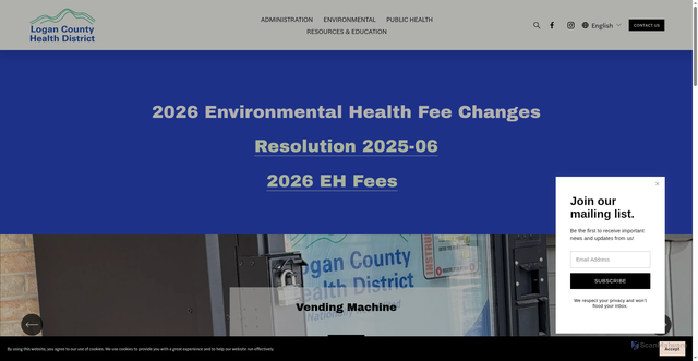 Security scan screenshot of https://www.loganhealthohio.gov/