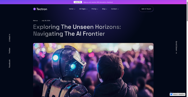 Security scan screenshot of https://tectron.pages.dev/blog-details/exploring-the-unseen-horizons-navigating-the-ai-frontier