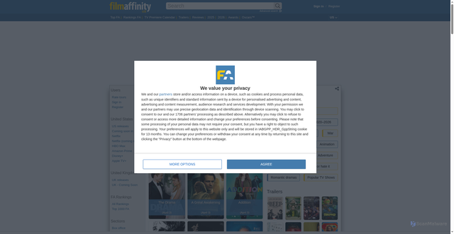 Security scan screenshot of https://filmaffinity.com