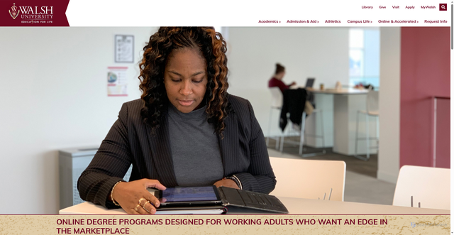 Security scan screenshot of https://www.walsh.edu/online.html