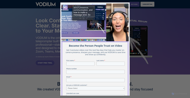 Security scan screenshot of https://vodium.us