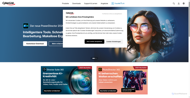 Security scan screenshot of https://cyberlink.com