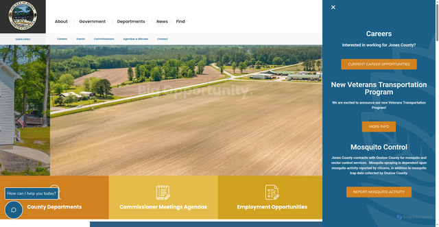 Security scan screenshot of https://jonescountync.gov/