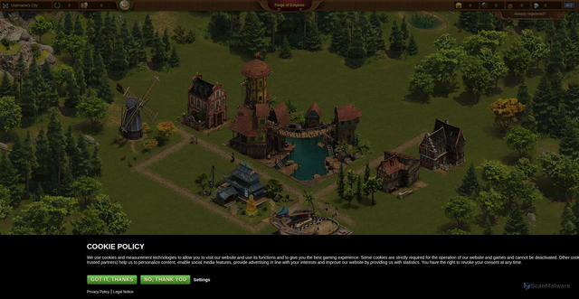 Security scan screenshot of https://forgeofempires.com