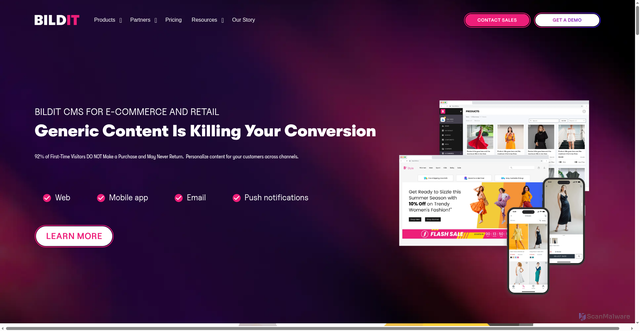 Security scan screenshot of https://bildit.co