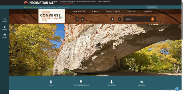 Security scan screenshot of https://conversecountywy.gov/