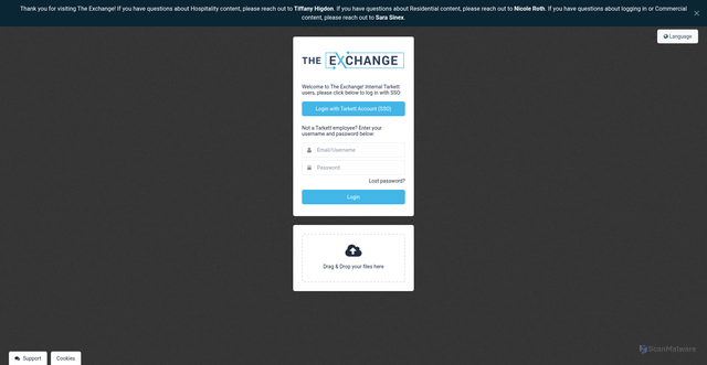 Security scan screenshot of https://www.tarkettexchange.com