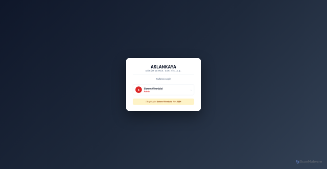 Security scan screenshot of https://aslankaya-erp.pages.dev/%7BASLANKAYA_LOGO_SRC%7D