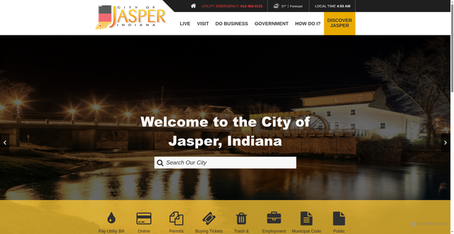 Security scan screenshot of https://www.jasperindiana.gov/