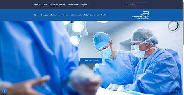 Security scan screenshot of http://www.roh.nhs.uk