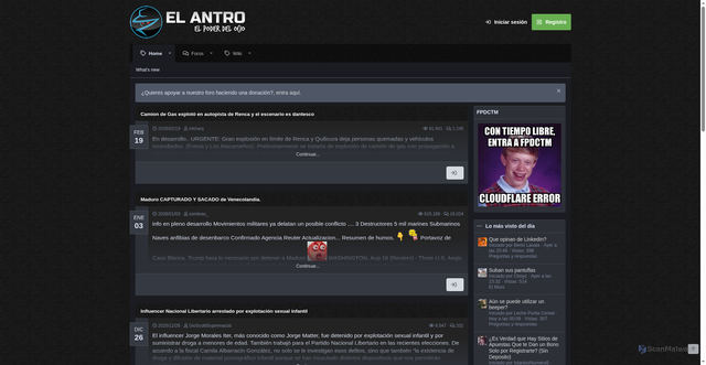 Security scan screenshot of https://www.antronio.cl