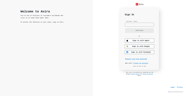 Security scan screenshot of https://login-admin-int2.avira.com
