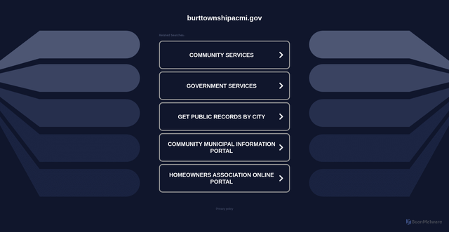 Security scan screenshot of http://burttownshipacmi.gov/