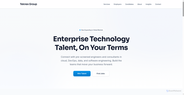 Security scan screenshot of http://teknexgroup.com/
