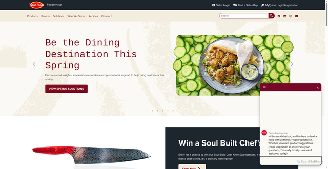 Security scan screenshot of https://tysonfoodservice.com