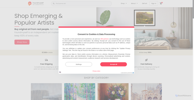 Security scan screenshot of https://www.foundmyself.com