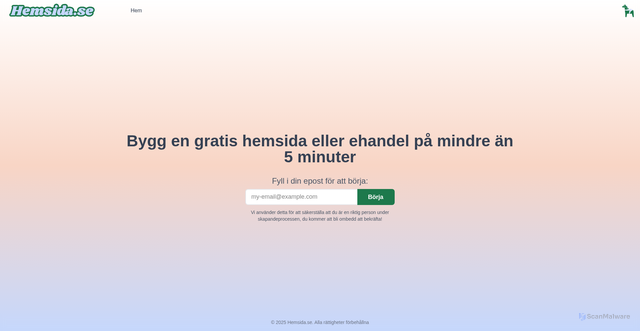 Security scan screenshot of https://hemsida.se/