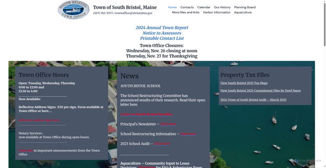 Security scan screenshot of https://sbristolme.gov/