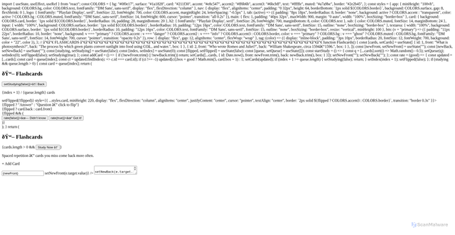 Security scan screenshot of https://studyweb-wpvukc8gay.edgeone.app/