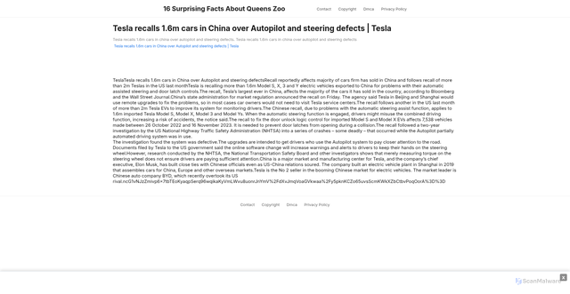 Security scan screenshot of https://soudetouthugo-su9nlcevut.edgeone.app/24054-tesla-recalls-16m-cars-in-china-over-autopilot-and-steering-defects-tesla.html