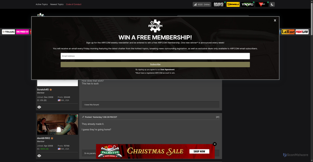 Security scan screenshot of https://www.ar15.com/forums/t_1_5/2827530_Wait--wut--They-are-making-GREENLAND-2-.html