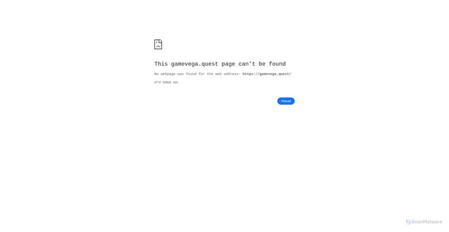 Security scan screenshot of https://gamevega.quest/