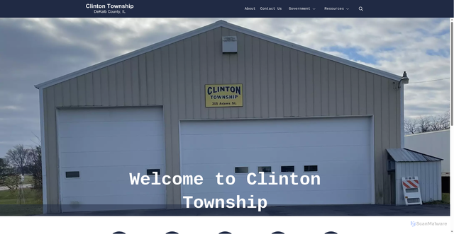 Security scan screenshot of https://clintontownship-il.gov/