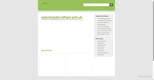 Security scan screenshot of http://web.keaston.bham.sch.uk