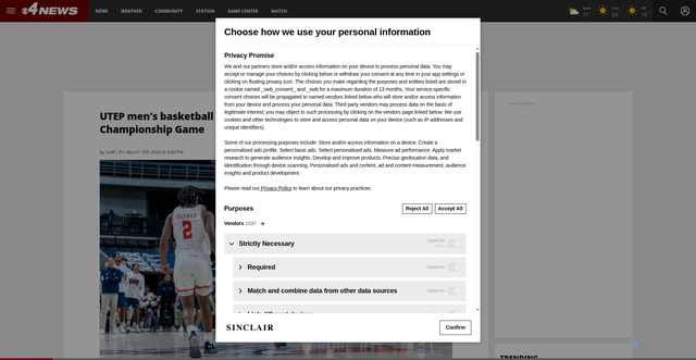 Security scan screenshot of https://cbs4local.com/sports/utep-mens-basketball-beats-sam-houston-65-63-advances-to-cusa-championship-game