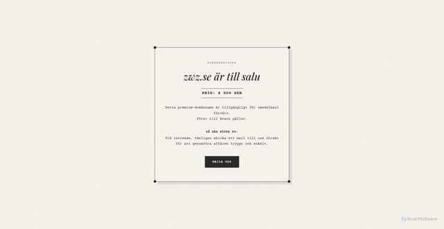 Security scan screenshot of https://zwz.se
