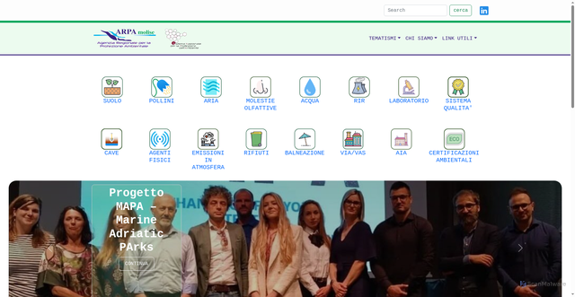 Security scan screenshot of https://www.arpamolise.it/