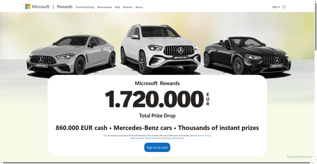 Security scan screenshot of https://t.customermail.microsoft.com/r/?id=h1579b3814,447f49,13da0aa