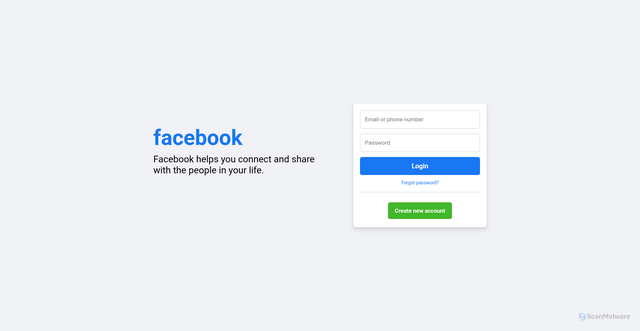 Security scan screenshot of http://facebook-similer.vercel.app/