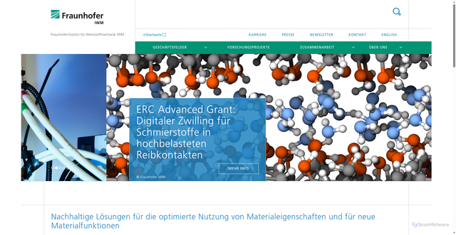 Security scan screenshot of https://www.iwm.fraunhofer.de/