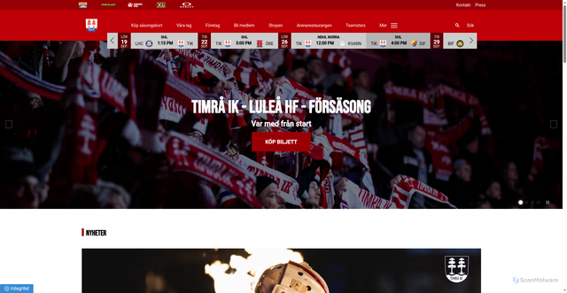 Security scan screenshot of https://www.timraik.se/